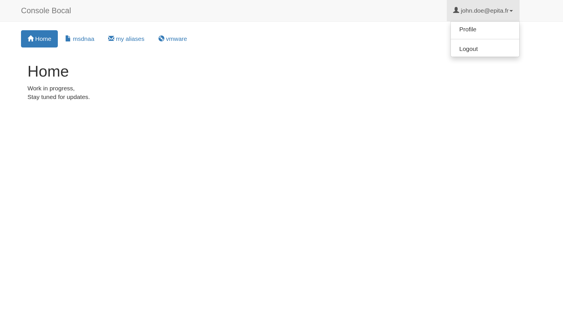 Select Profile on the home page