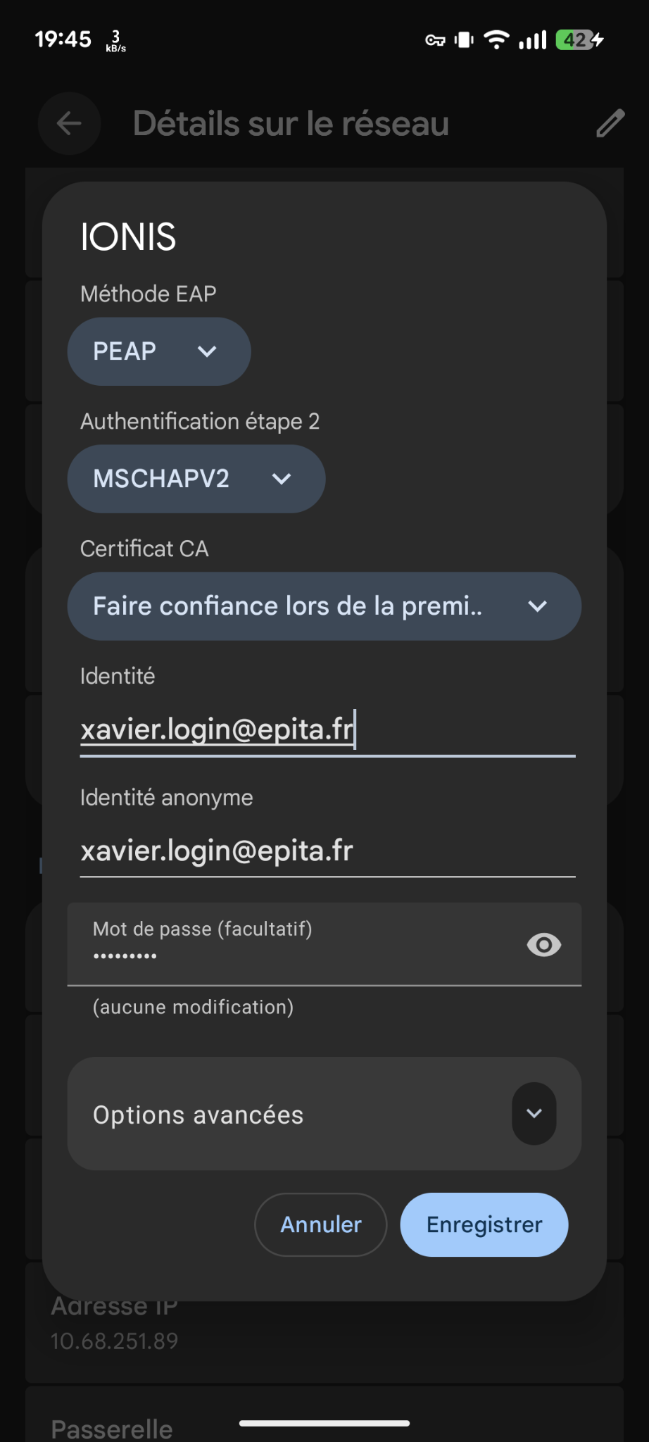 Android configuration